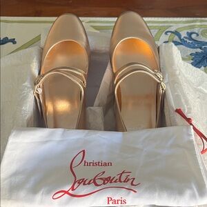 Christian Louboutin Metallic Gold Heels